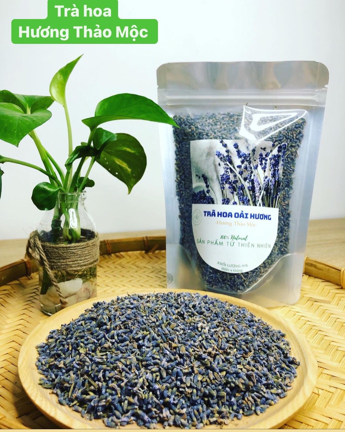 Trà hoa oải hương lavender 80g - hương thảo mộc trà hoa