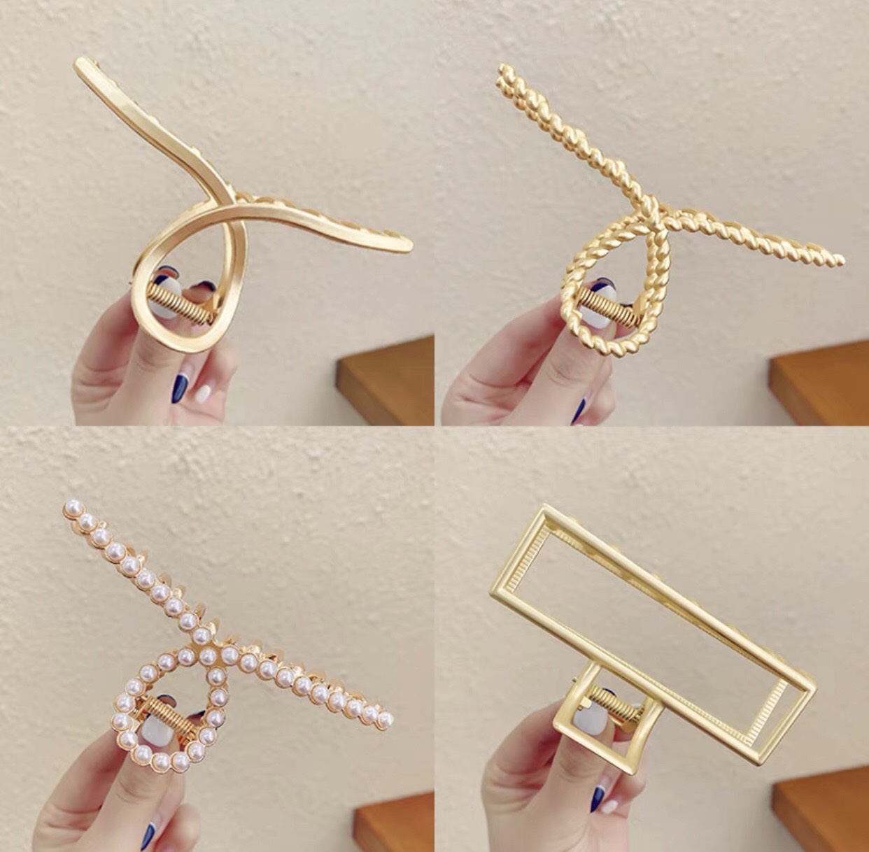 Kẹp tóc càng cua kim loại sang chảnh HOT TREND