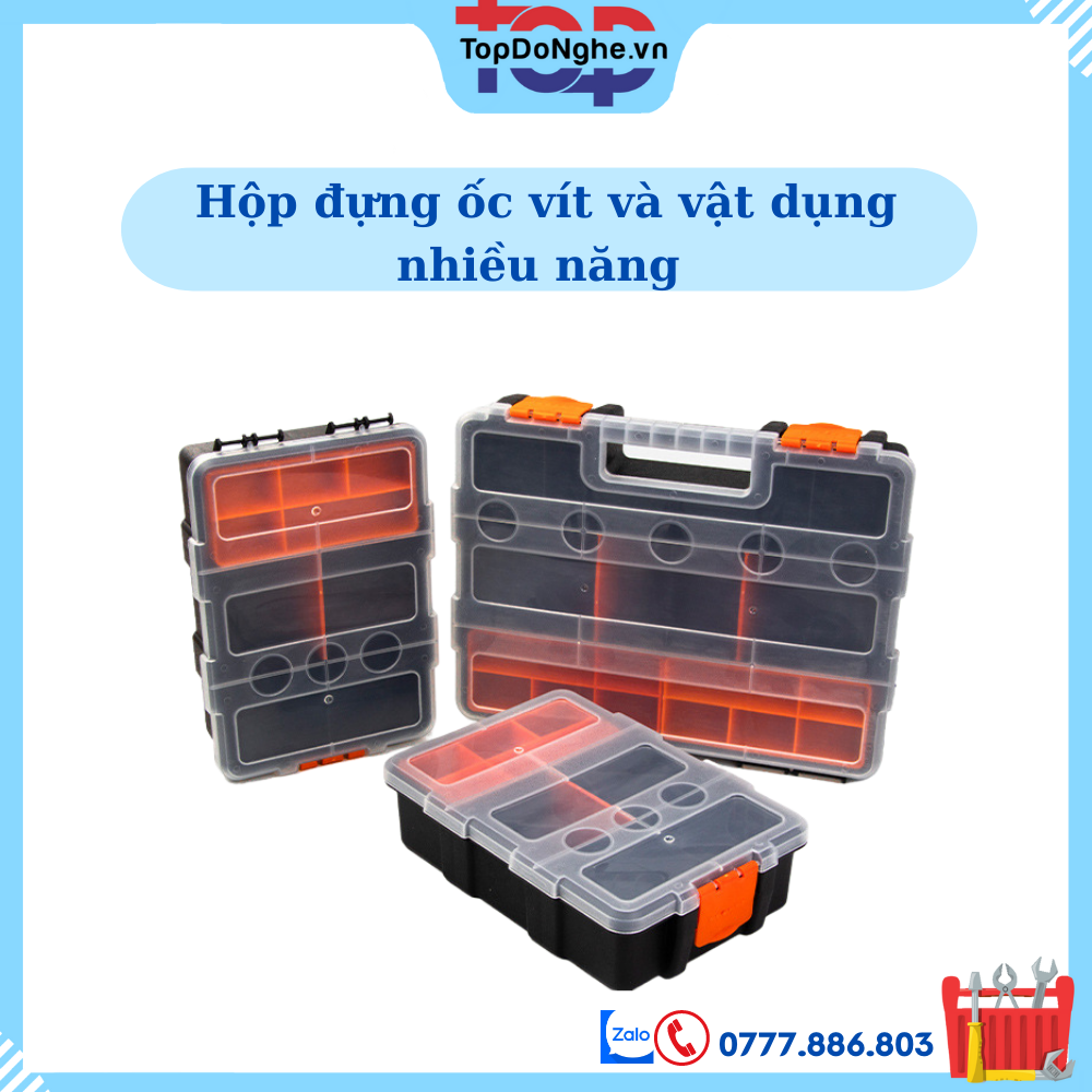 Hộp PVC đựng ốc vít vật dụng nhiều ngăn tiện dụng