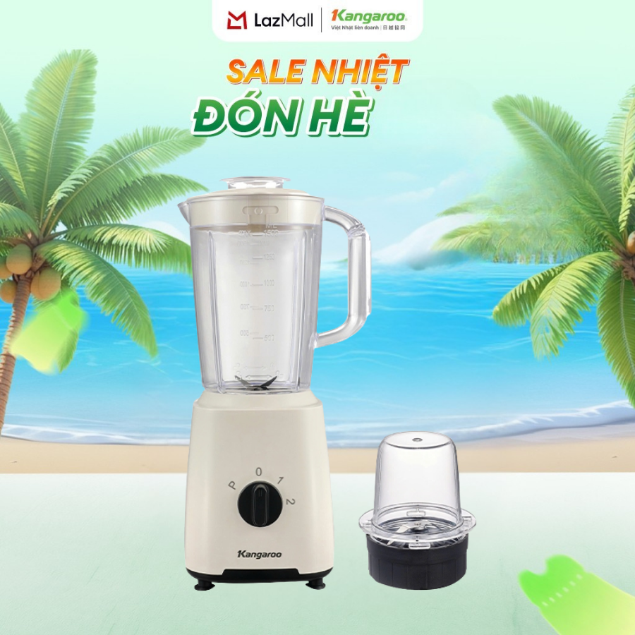 Máy xay sinh tố đa năng 2 cối Kangaroo KGBL2G1E - Công suất 500W - BH 1 năm
