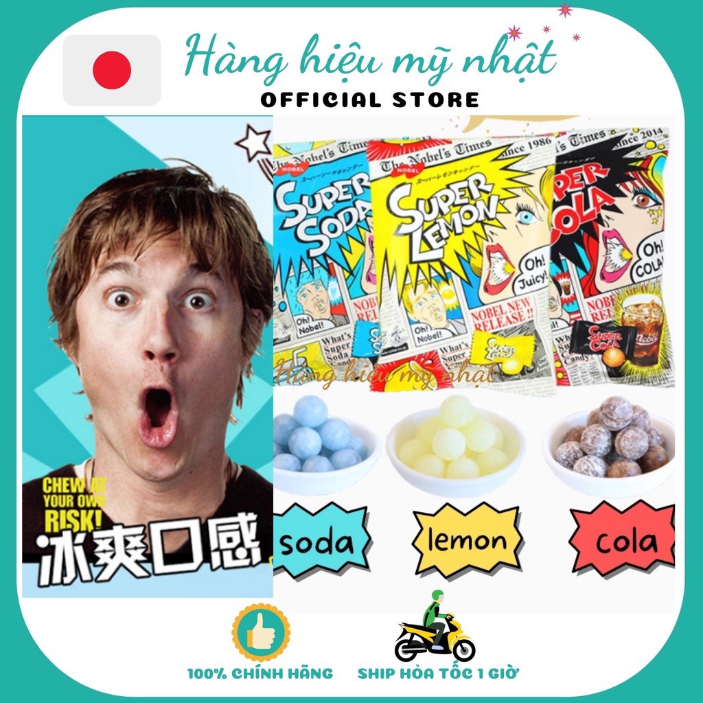 Kẹo siêu chua super cola /lemon/cola/ super candy - nhật bản