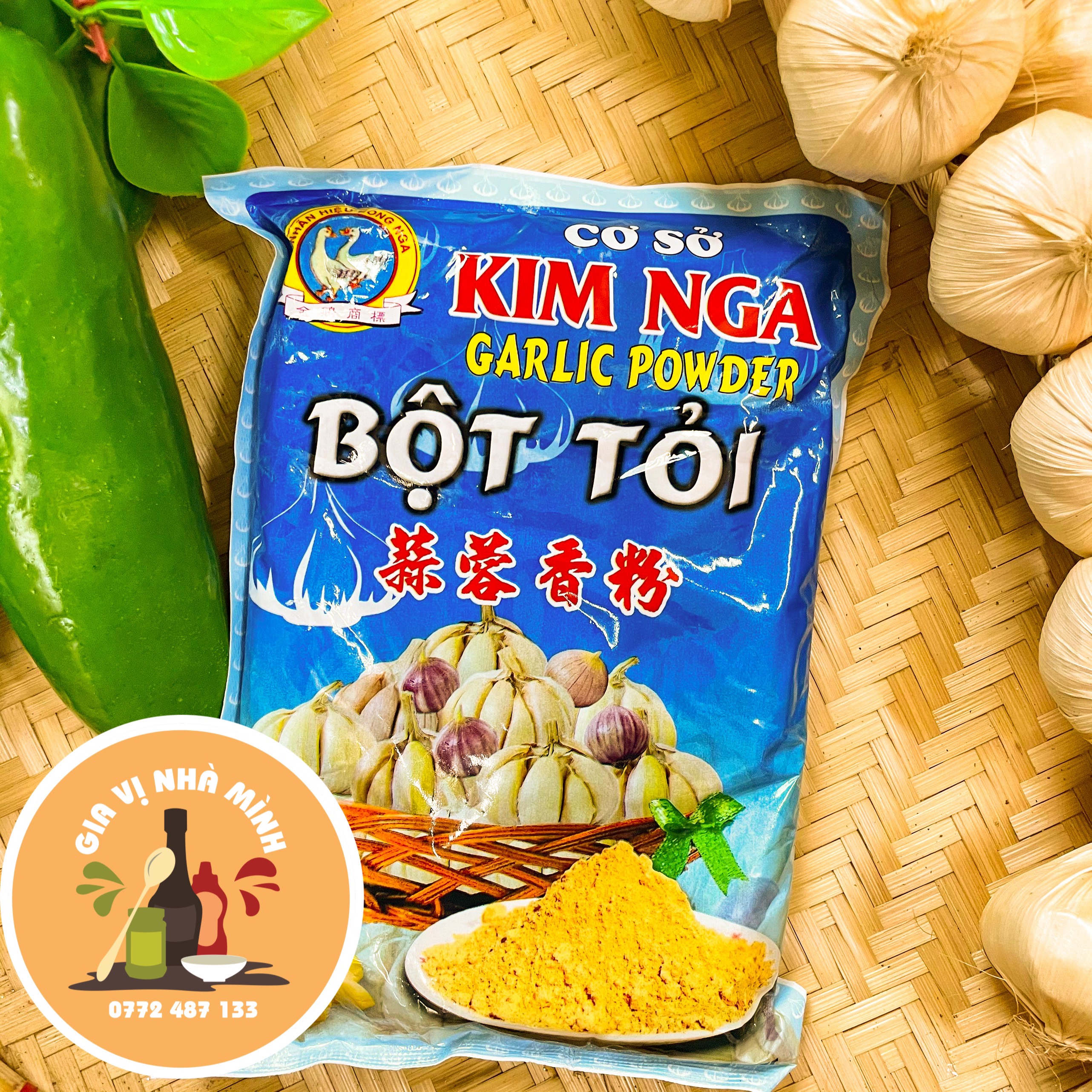 Bột tỏi kim nga gói- trọng lượng 100gr-500gr