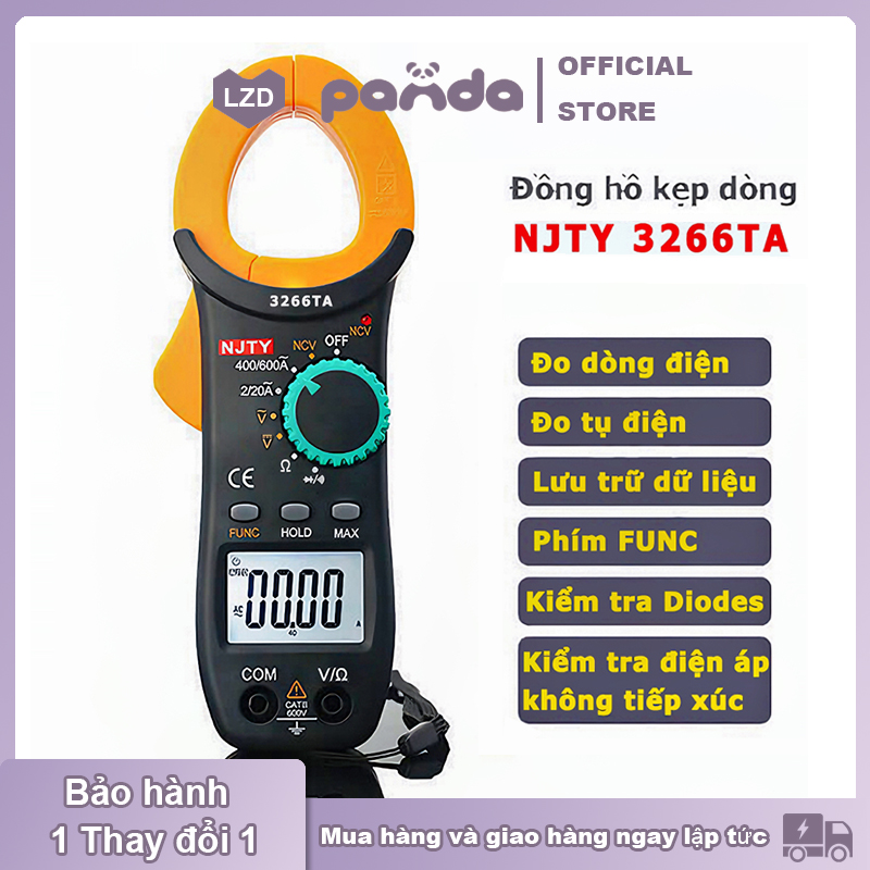 Ampe kìm Đồng hồ kẹp dòng vạn năng NJTY 3266TA đo tụmáy đo điện áp đa năng vạn năng điện tử kẹp dòng Đo Tụtần số nhiệt độ điện trở điện áp