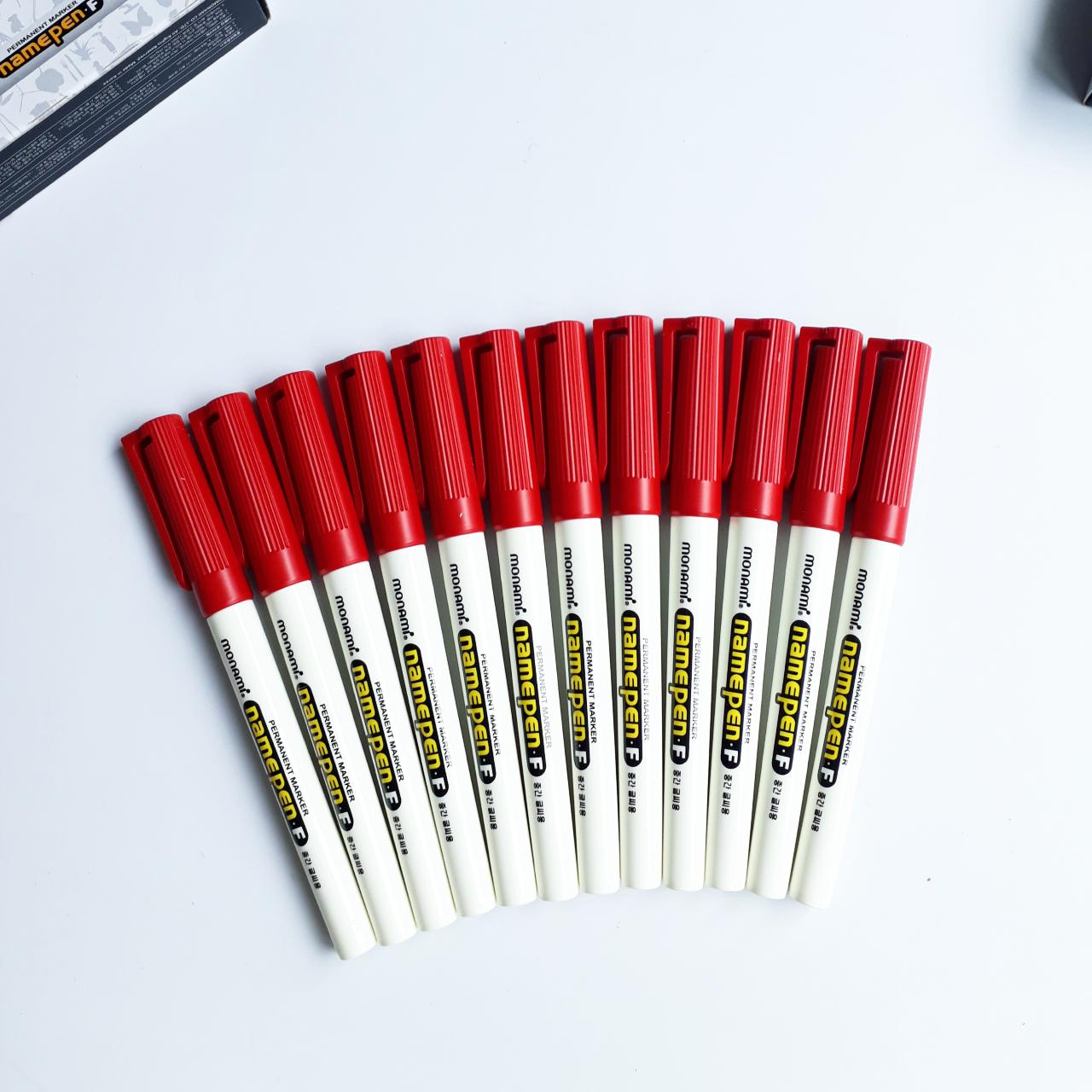 Bút dạ dầu Monami Namepen F (Hộp 12 cây)