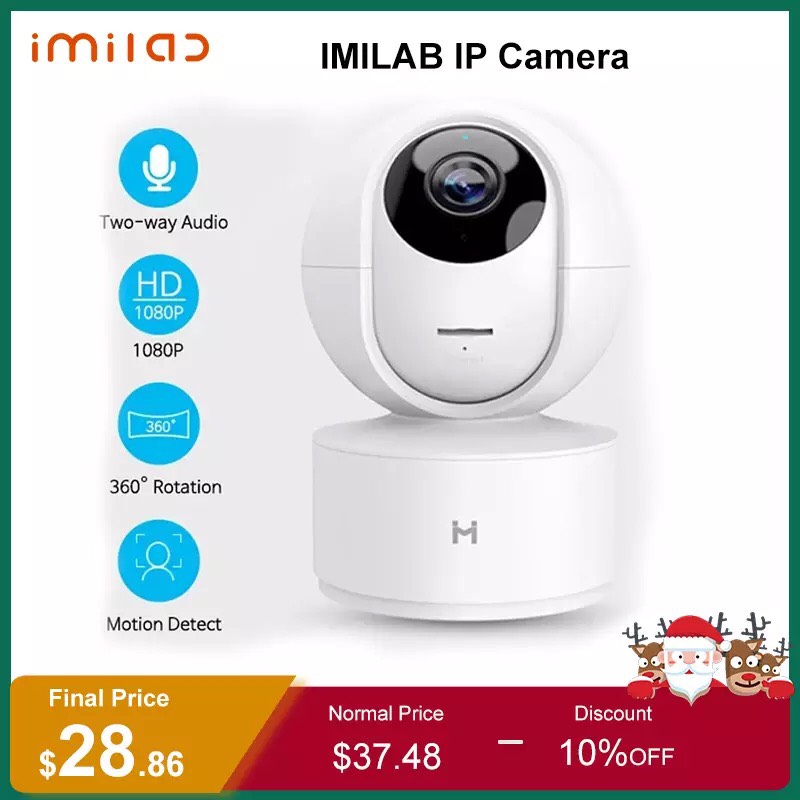 Bản quốc tế Camera giám sát ip Imilab FHD 1080p Xiaomi xoay 360 độ