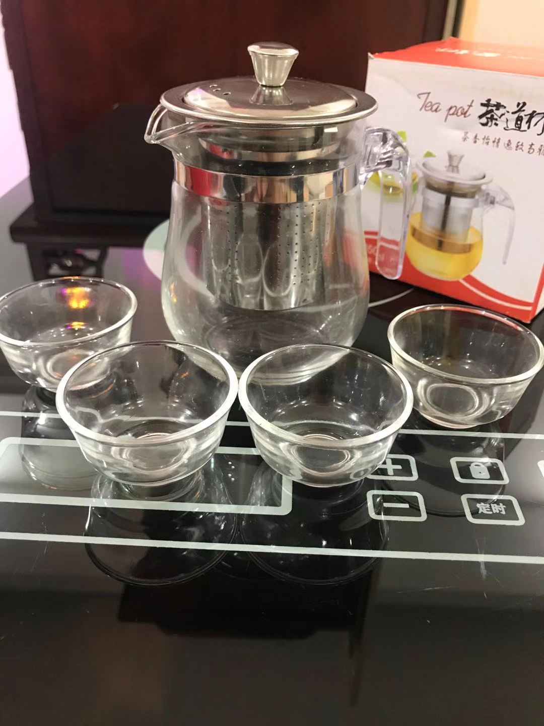 Bộ ấm trà thủy tinh 350ml