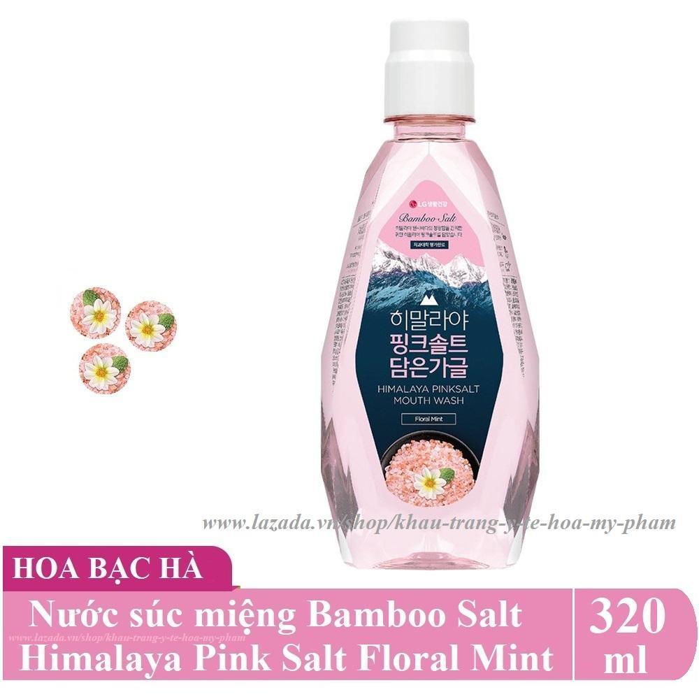 [HCM]Nước súc miệng Bamboo Salt Himalaya Pink Salt Floral Mint - Hương Hoa Bạc Hà 320 ml