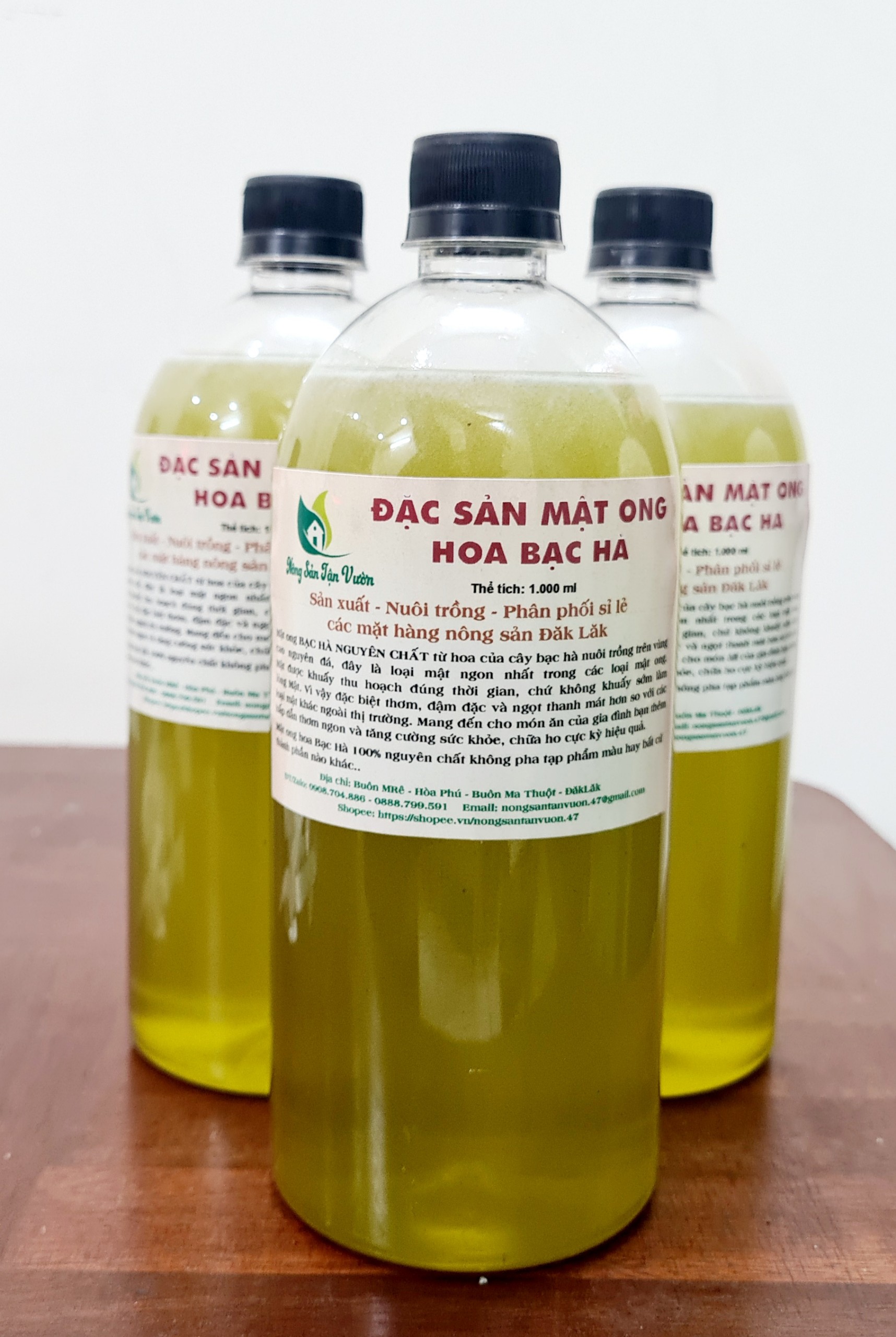 ĐẶC SẢN: Mật Ong Bạc Hà cao nguyên đá - 100% nguyên chất - không phẩm mà không pha tạp - Dung tích 1.000ml.
