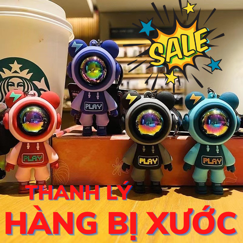 1 móc khóa phi hành gia gấu sét tia chớp cute số lượng có hạn