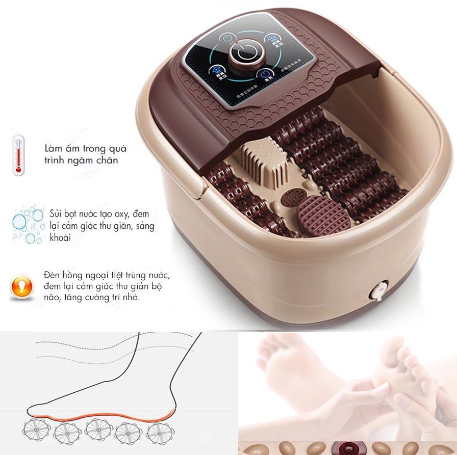 [BỒN CHẬU NGÂM CHÂN] Bồn Ngâm Chân Massage Chân Hồng Ngoại Ngâm Chân Có SỤC KHÍ