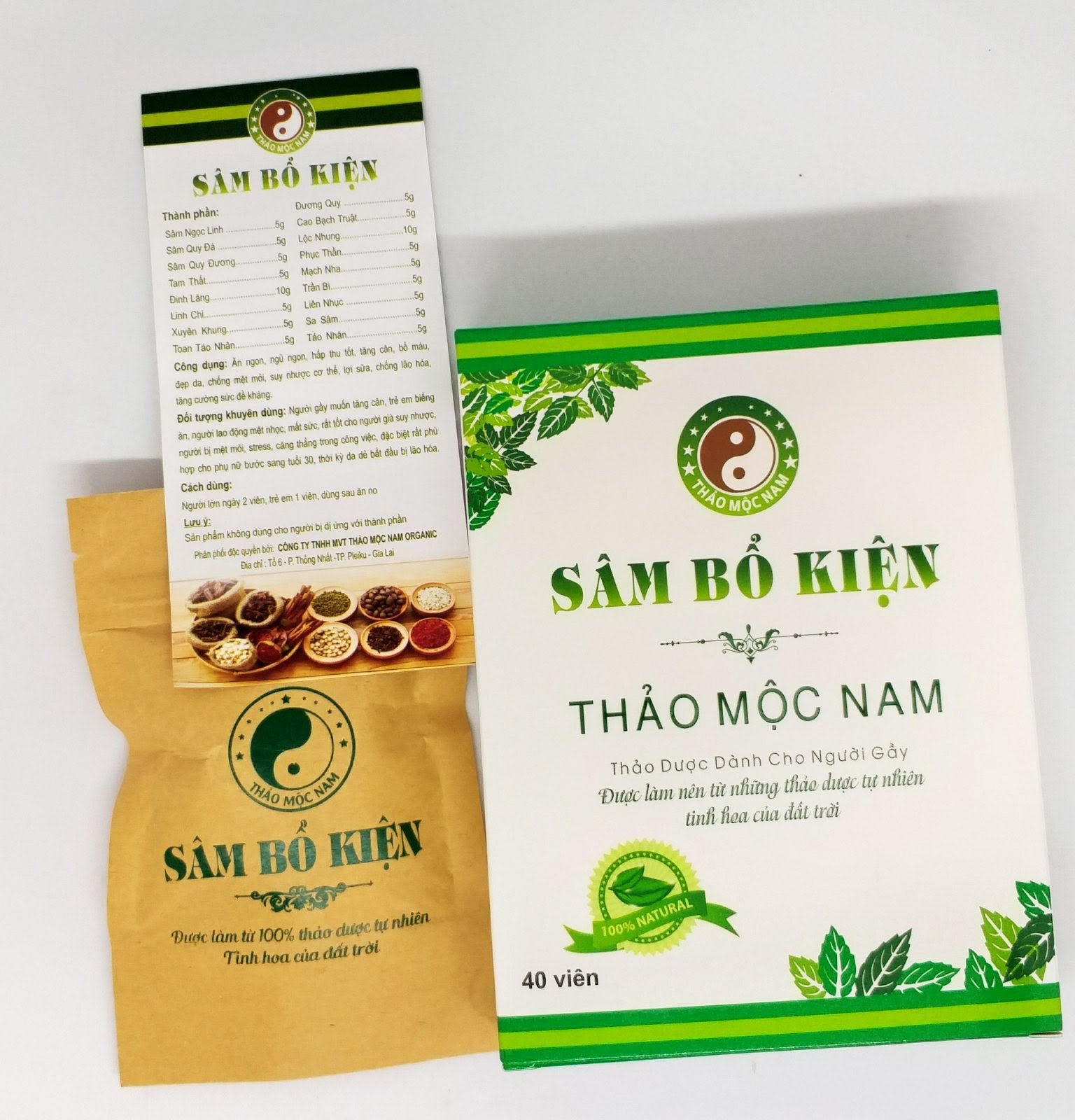 [HCM]Sâm bổ kiện thảo mộc nam tăng cân cho người gầy hộp 40 viên