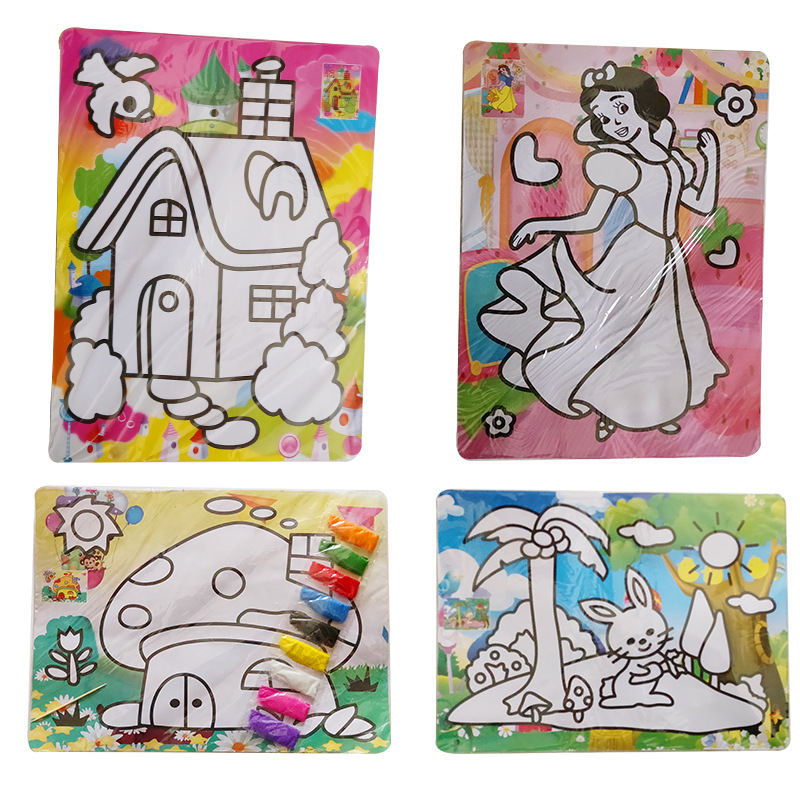 Tranh cát trẻ em nhiều mẫu cho bé thỏa sức sáng tạo (Đã gồm cát) -Selenshop