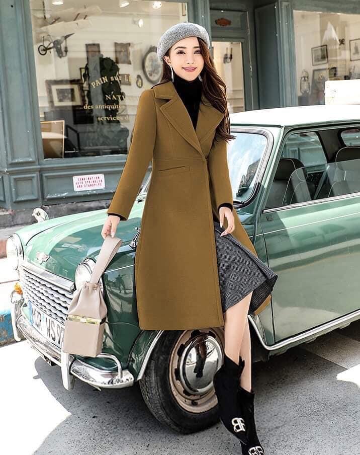 Áo khoác dạ dáng dài cao cấp