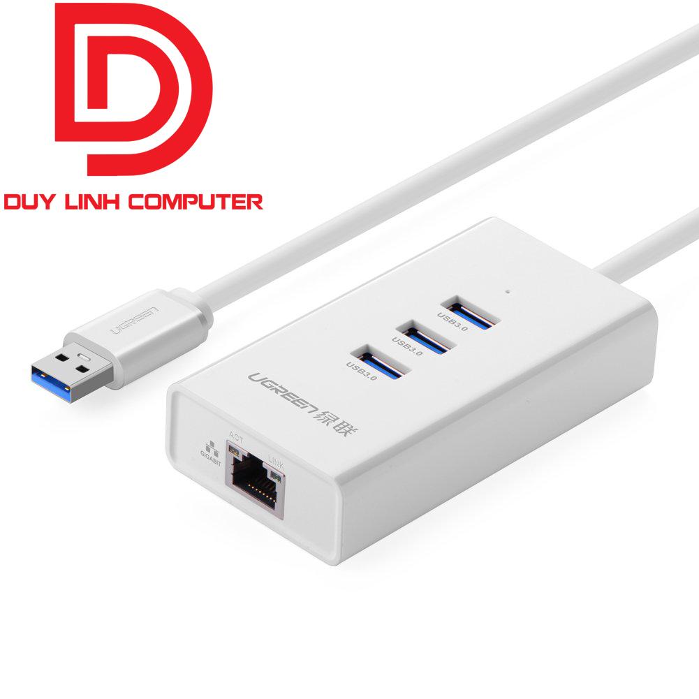 Usb 3.0 to lan ugreen 20260 gigabit 10/100/1000mbps + hub usb 3 port usb 3.0