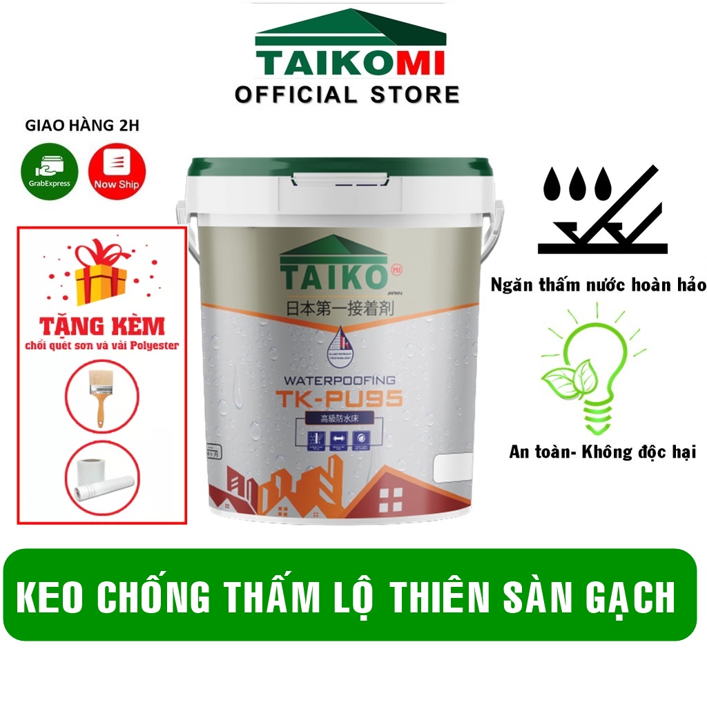 Keo chống thấm 1 thành phần tk-pu95 taiko - ngăn thấm nước cho bề mặt bê tông, xi măng cát. phân phối chính hãng