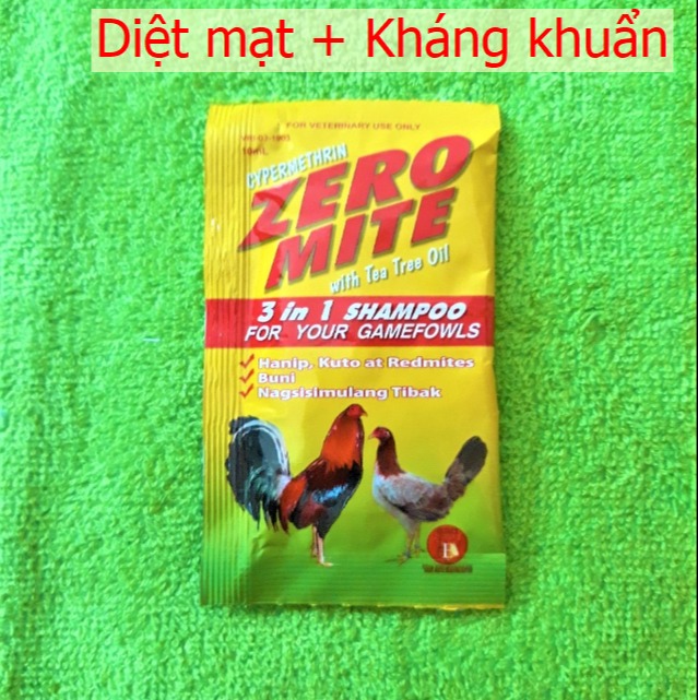Xà Bông Tắm Gà - Zeromite - Giúp Diệt Mạt, Kháng Khuẩn, Lông Bóng Mượt Cứng Cáp I Tỷ Trần Cựa Gà