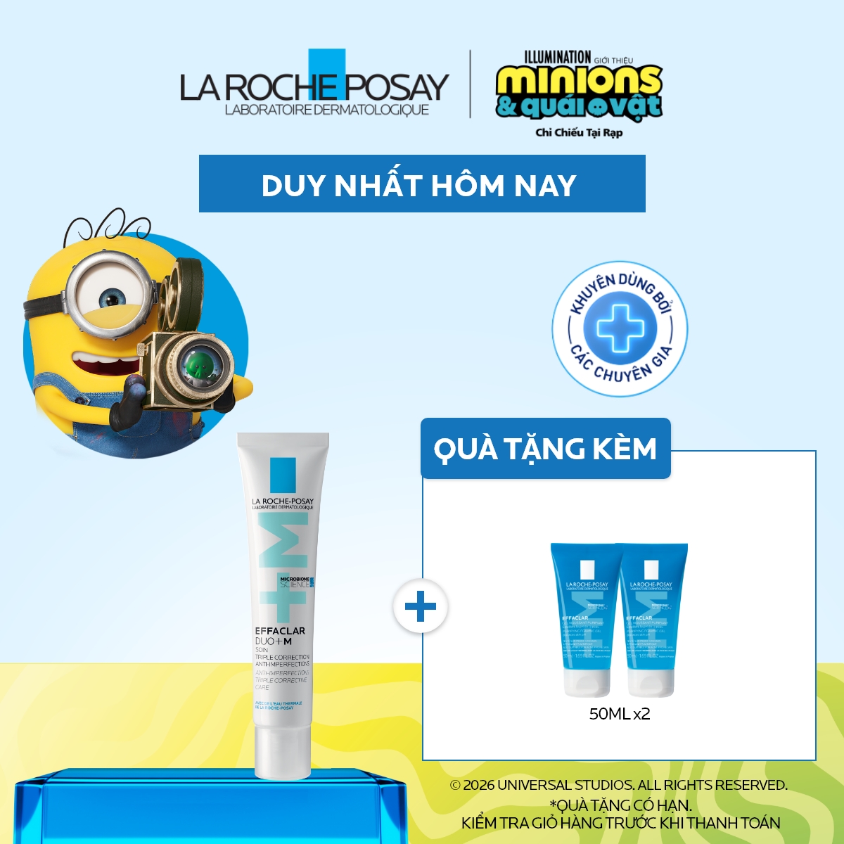 Kem dưỡng giảm mụn nhanh sau 8 giờ La Roche-Posay Effaclar Duo+ M 40ml