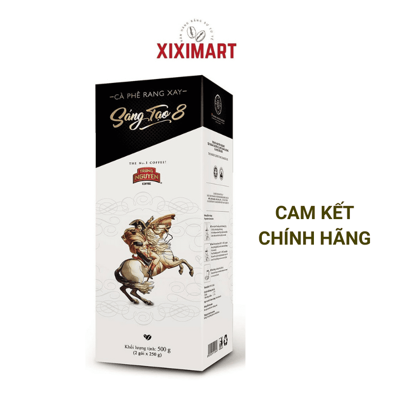 Cà phê trung nguyên sáng tạo 8, cà phê rang xay pha phin hộp 500g xiximart