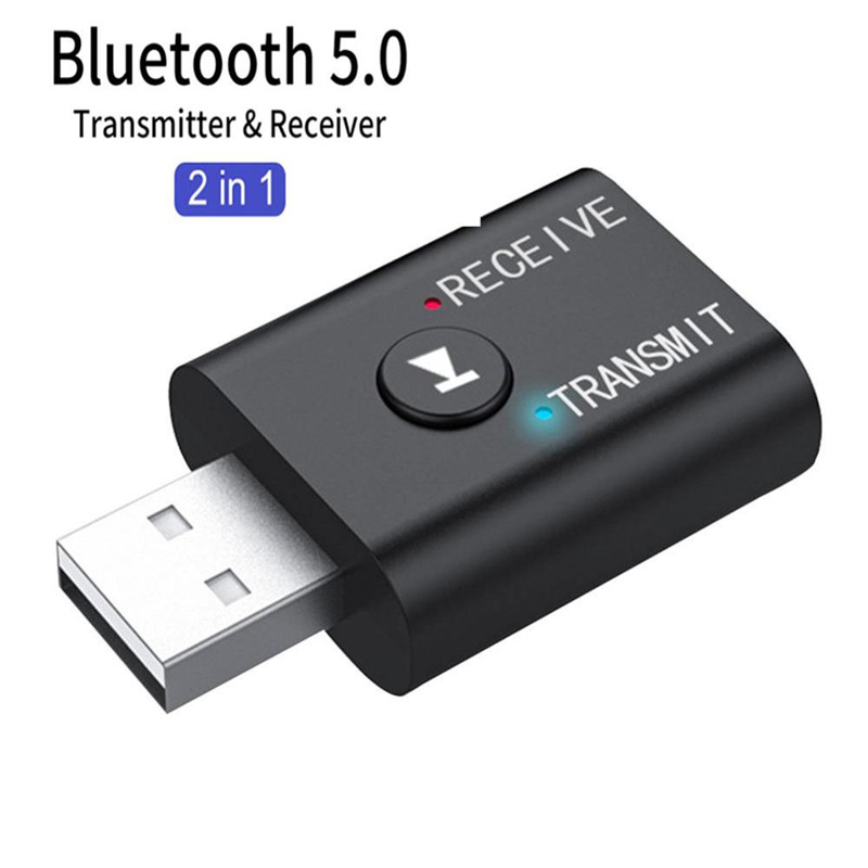 THM Bộ chuyển đổi tai nghe máy tính bluetooth không dây USB 2 trong 1 Bộ chuyển đổi Bluetooth