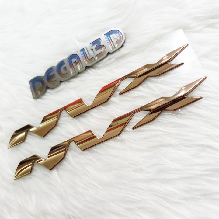 Decal tem chữ nổi NVX 125 155 hàng zin cao cấp màu vàng siêu đẹp