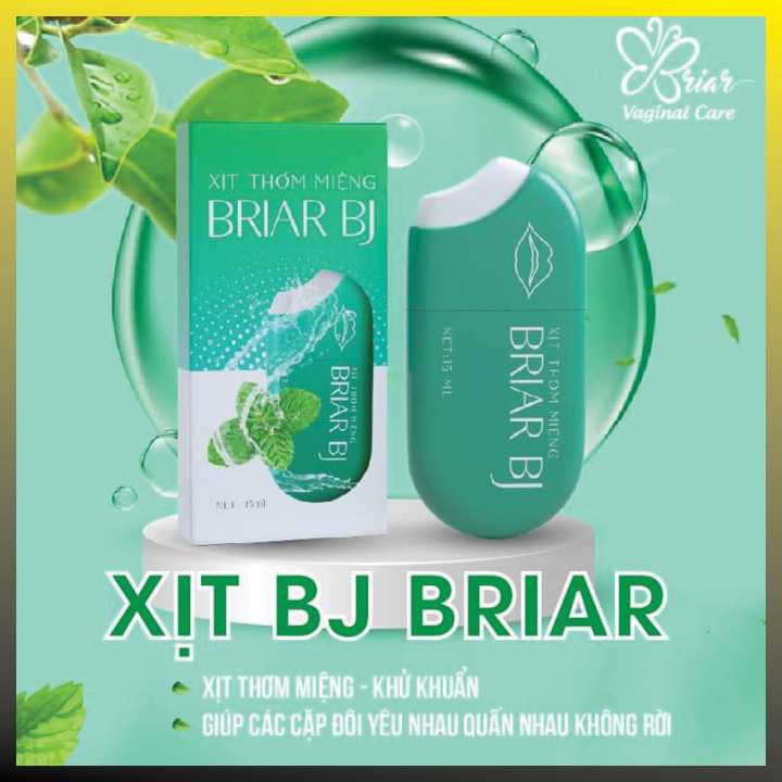 [Freeship +Bán Chạy Nhất] Xịt Thơm Miệng Kháng Khuẩn Briar BjBuscu Mát Lạnh Vị Bạc Hà Evashop69 - 15Ml
