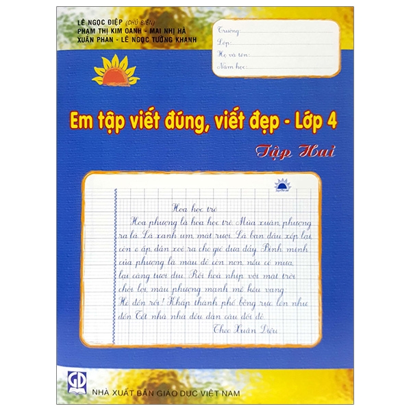 Fahasa - Em Tập Viết Đúng Viết Đẹp - Lớp 4 (Tập 2)