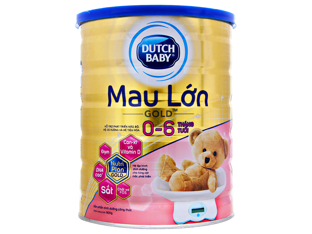 Sữa Bột Dutch Baby Gold Mau Lớn 900g cho trẻ từ 0-6 tháng