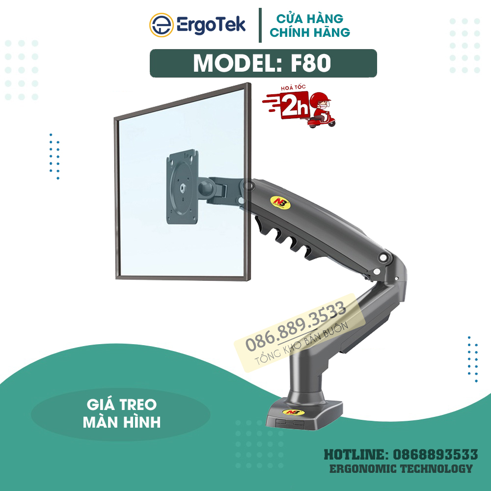 Giá Treo Màn Hình Máy Tính NB F80 17 - 27 - 30 Inch - Tay Đỡ Treo Màn Hình Gắn Bàn NorthBayou - New 2021