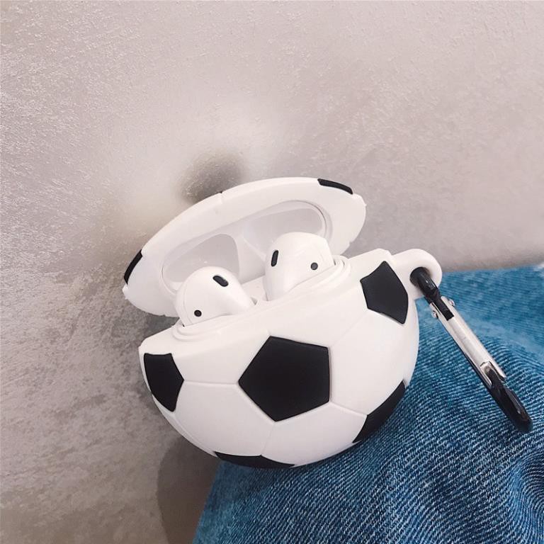 ️Tặng kèm móc treo️Case Airpod 1 2- Vỏ bao bọc Football Cover đựng tai nghe không dây Airpods Bóng rổ - Bóng đá 3D