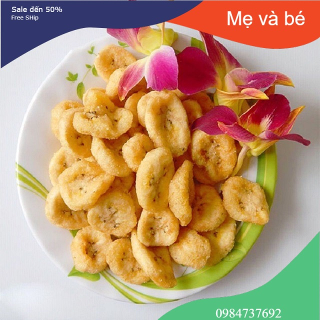 500gr chuối sấy giòn vỡ đôi đà lạt giòn ngon