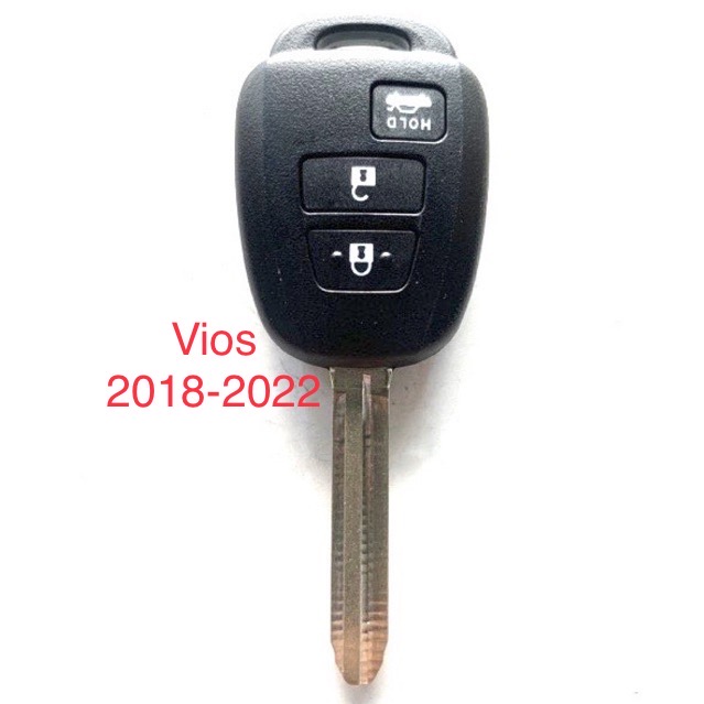 Chìa khoá Vios 3 nút có mạch remote cài tay cho xe Vios 2018 đến 2022