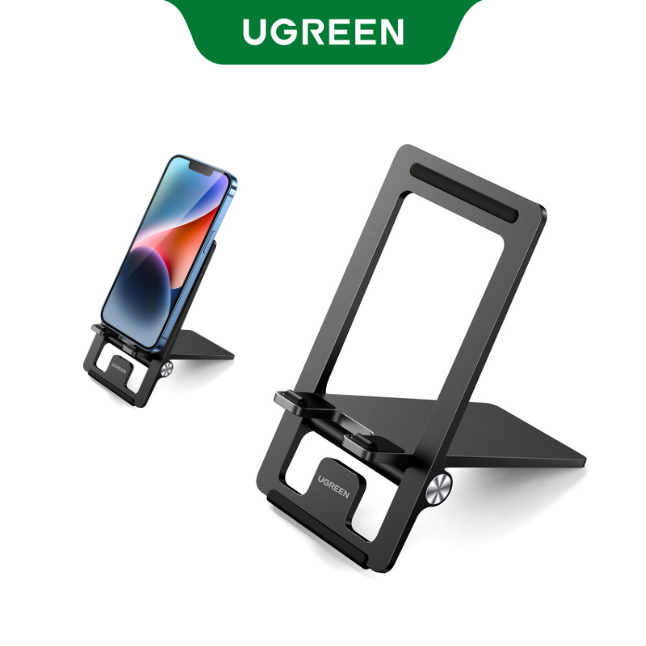  Giá đỡ điện thoại và máy tính bảng xếp gọn UGREEN Cell Phone Stand for Desk Adjustable Phone Holder Dock-bỏ túi tiện dụng 