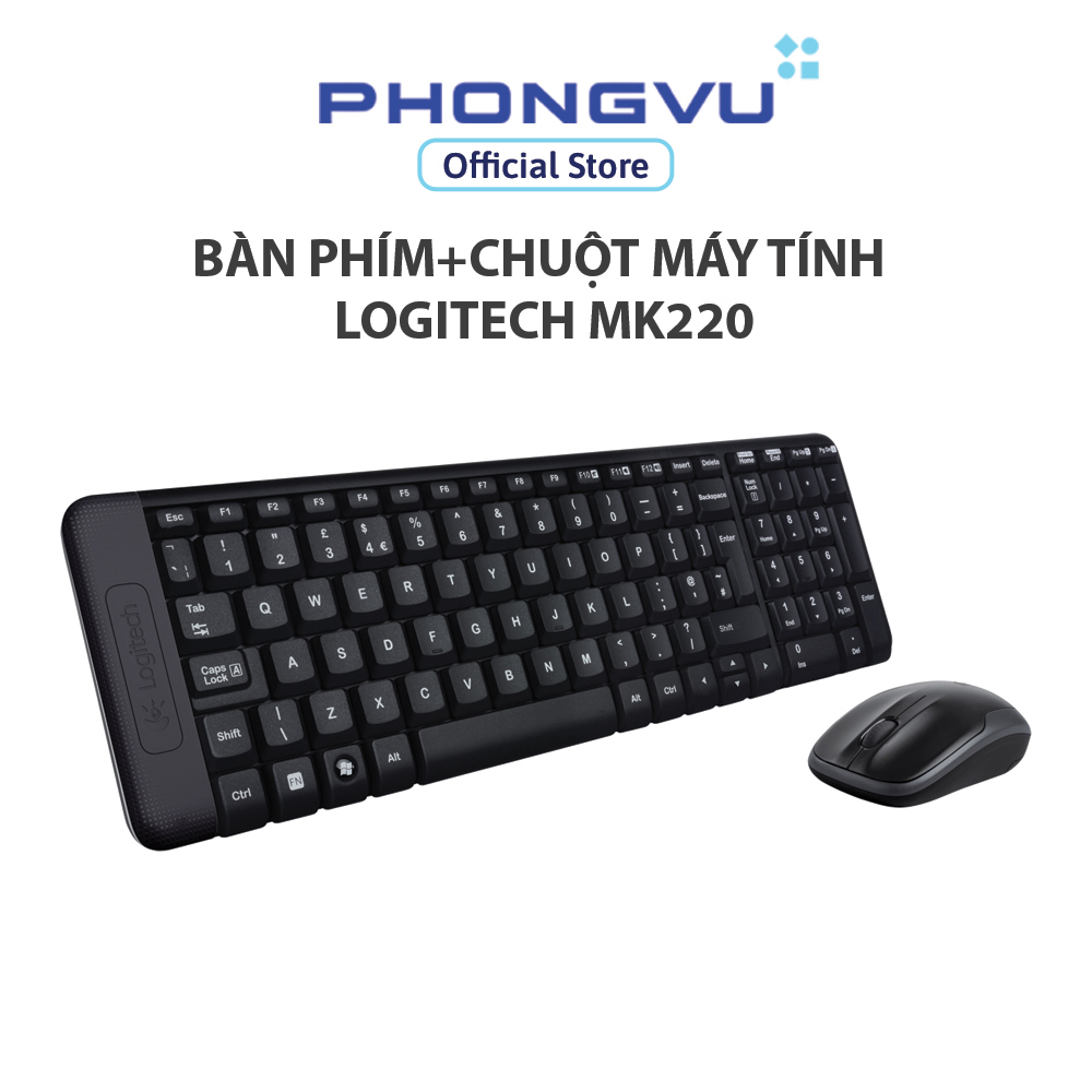 Bàn phím+Chuột máy tính Logitech MK220 - Bảo hành 36 tháng