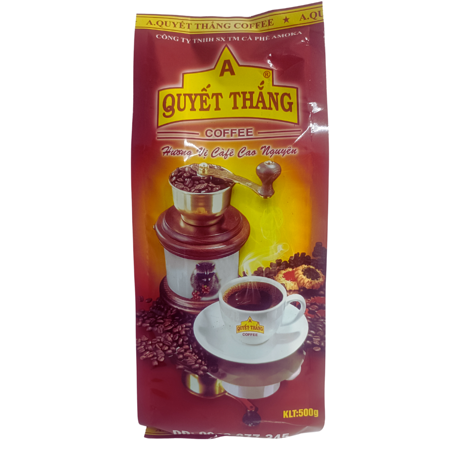 Gu mạnh vị đậm, 1kg Cà phê chồn moka Quyết Thắng rang bơ pha phin siêu ngon