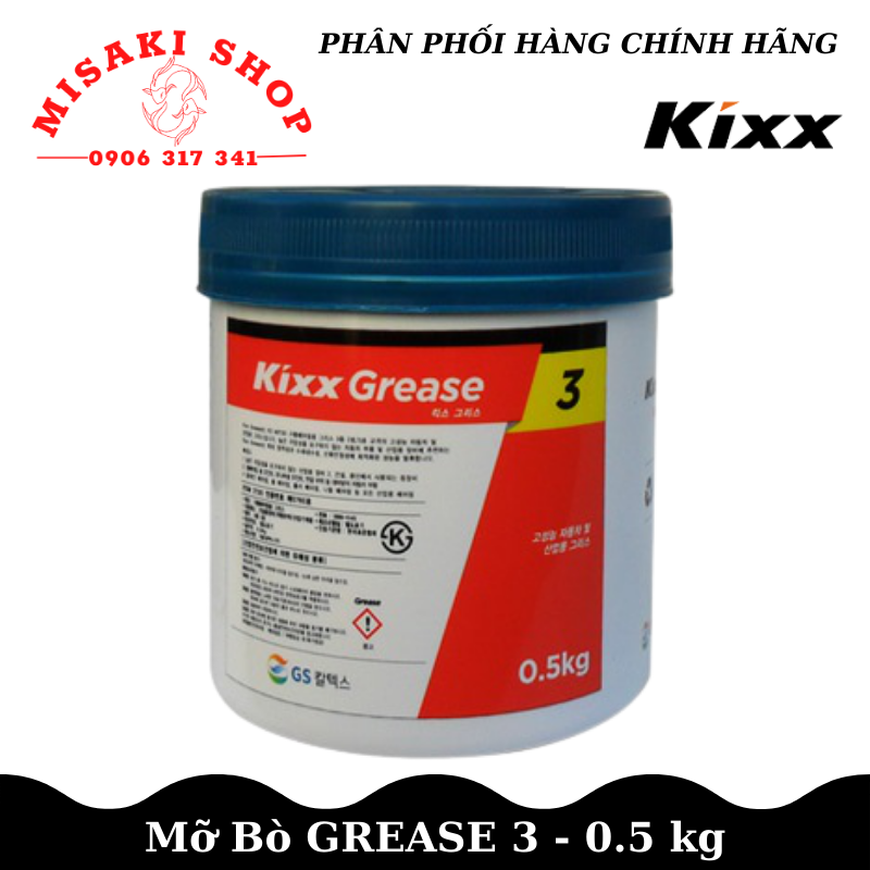 Mỡ Bò Chịu Nhiệt Cao Cấp KIXX GREASE 3 - 0.5 kg | MISAKISHOP