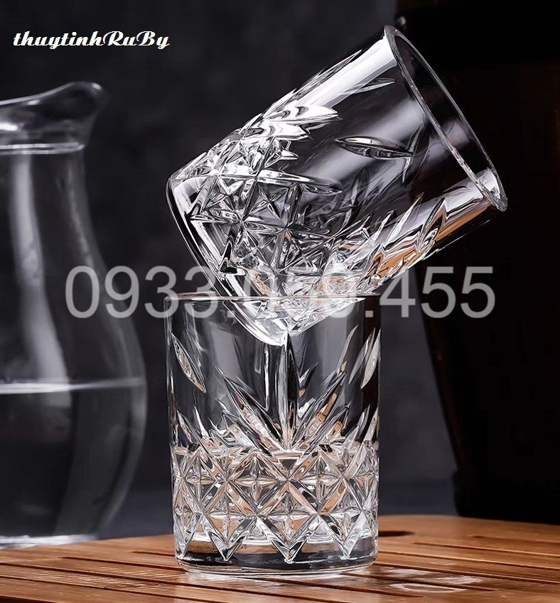 Bộ 6 Ly thủy tinh uống nước cao cấp , cốc thủy tinh pha lê uống bia, cốc uống whisky, Ly uống rượu vang sâm panh, Ly cốc uống nước, wine glass