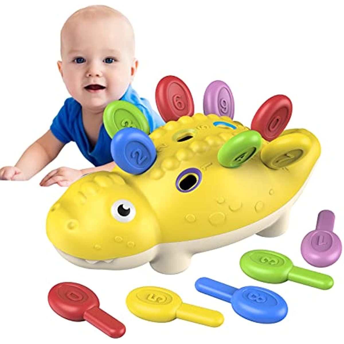 Brinquedos sensoriais da habilidade do motor do bebê para 12