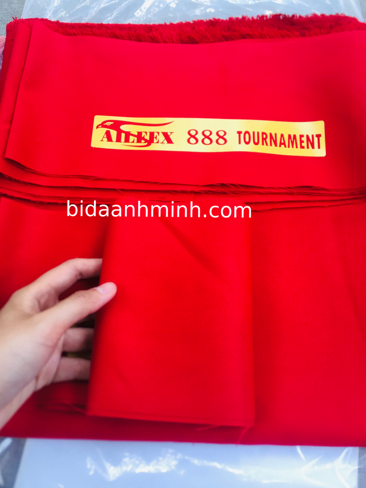 Vải bàn bida lỗ aileex 888 - đỏ