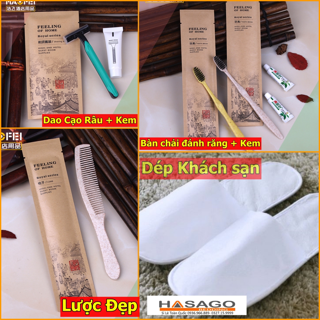 Đồ Dùng Khách Sạn - Dao Cạo Khách Sạn - Bàn Chải Khách Sạn - Lược Khách Sạn - Dép Khách Sạn phong cách hàn quốc phù hợp mùa đông