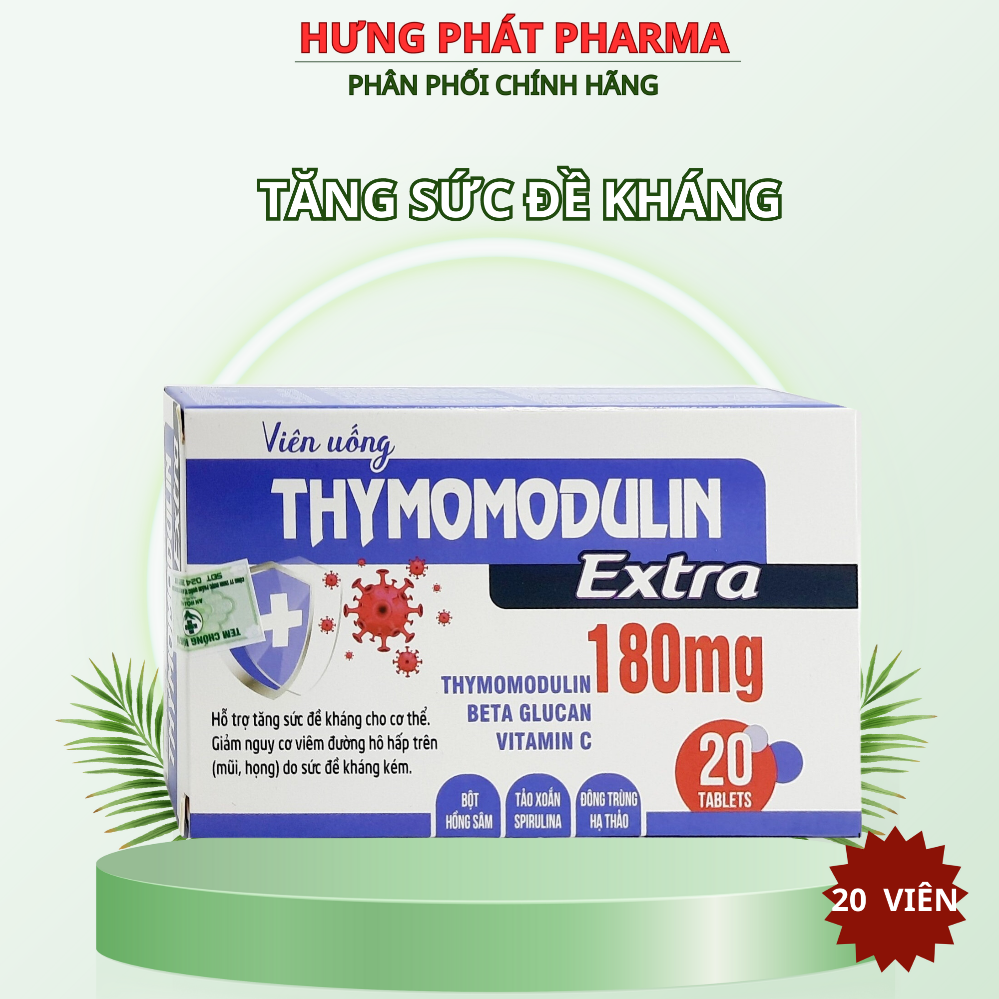 Viên uống Thymomodulin Extra giúp tăng sức đề kháng cho cơ thể