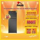 ✅TRẢ GÓP 0% - Tủ lạnh Beko Inverter 422 lít RDNT470I50VK  ( Miễn phí giao hàng TPHCM-Ngoại tỉnh tính phí vận chuyển)