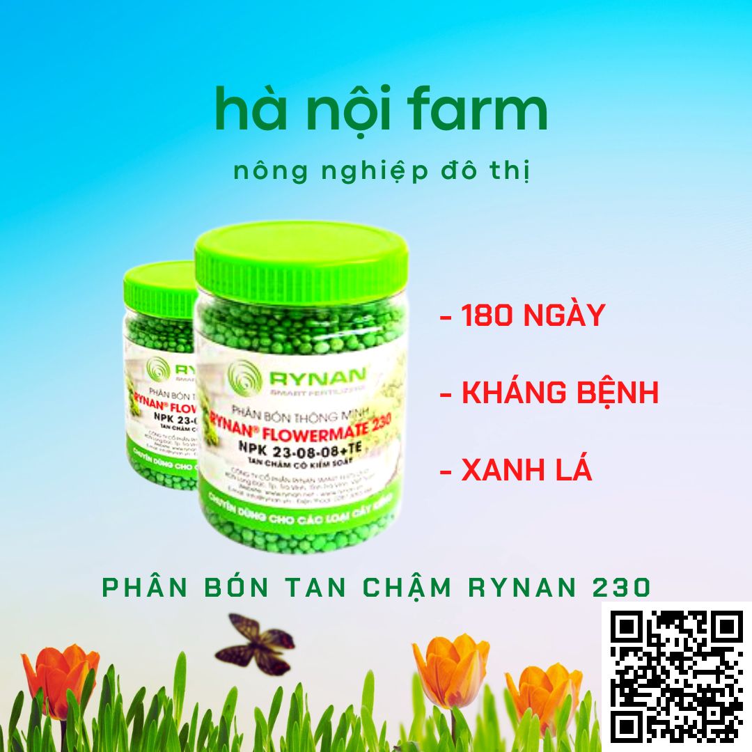 Phân bón thông minh, tan chậm rynan 230. hũ 150g