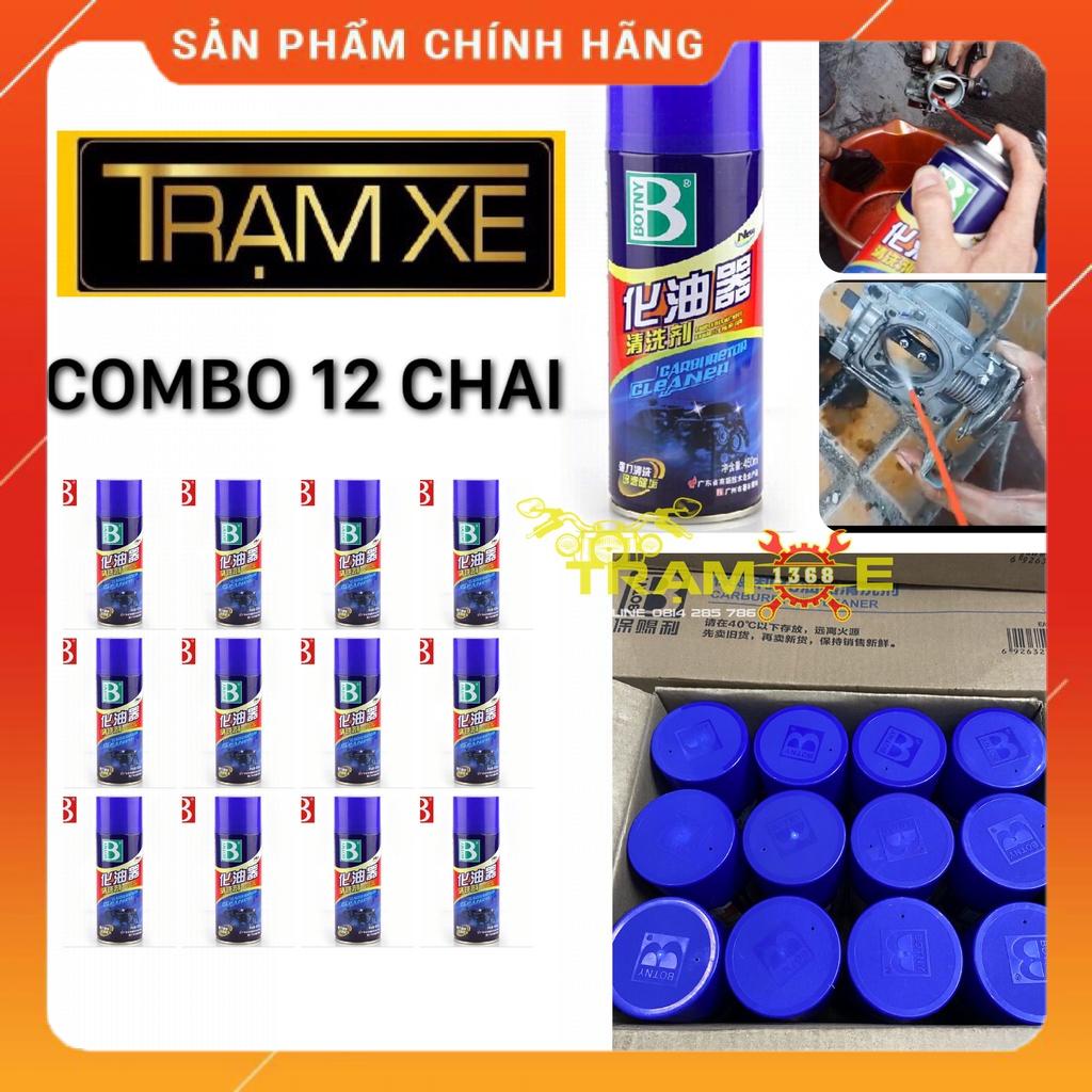 COMBO 12 chai xịt xúc bình xăng con Botny, vệ sinh họng ga, buồng đốt, kim phun siêu sạch, tiện lợi, tiết kiệm