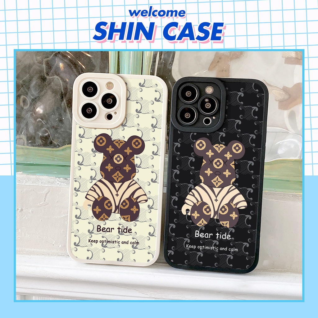 Ốp lưng iphone Bear Tìde cạnh vuông 6/6plus/6s/6splus/7/7plus/8/8plus/x/xr/xs/11/12/13/pro/max/plus/promax