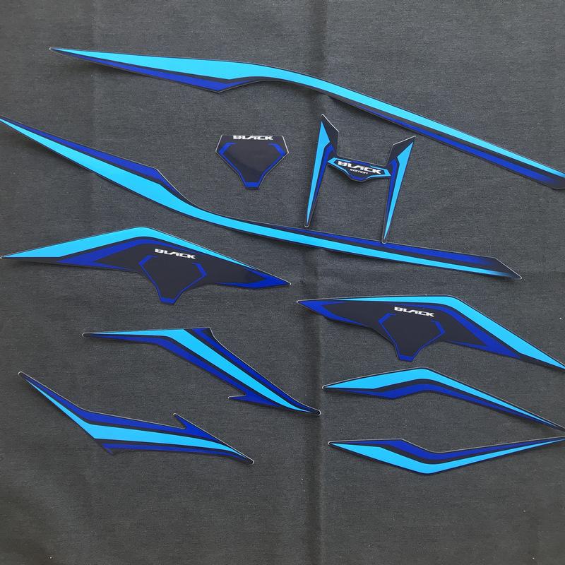 Bộ tem xe máy, tem 3 lớp air blade 2016 blade edition mẫu mới màu xanh