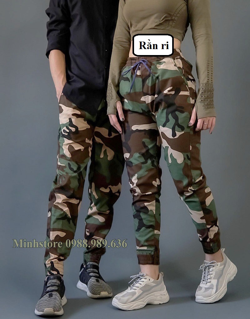 [ GIÁ RẺ] Quần JOGGER Kaki Nam Nữ Rằn Ri Kiểu Bo Ống Quần nam vải   , dáng đứng, cá tính, đủ size - Minhstore