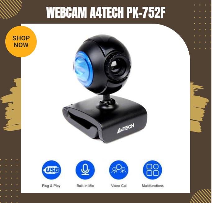 Webcam A4tech PK-752F Cho Laptop PC - Hàng chính hãng