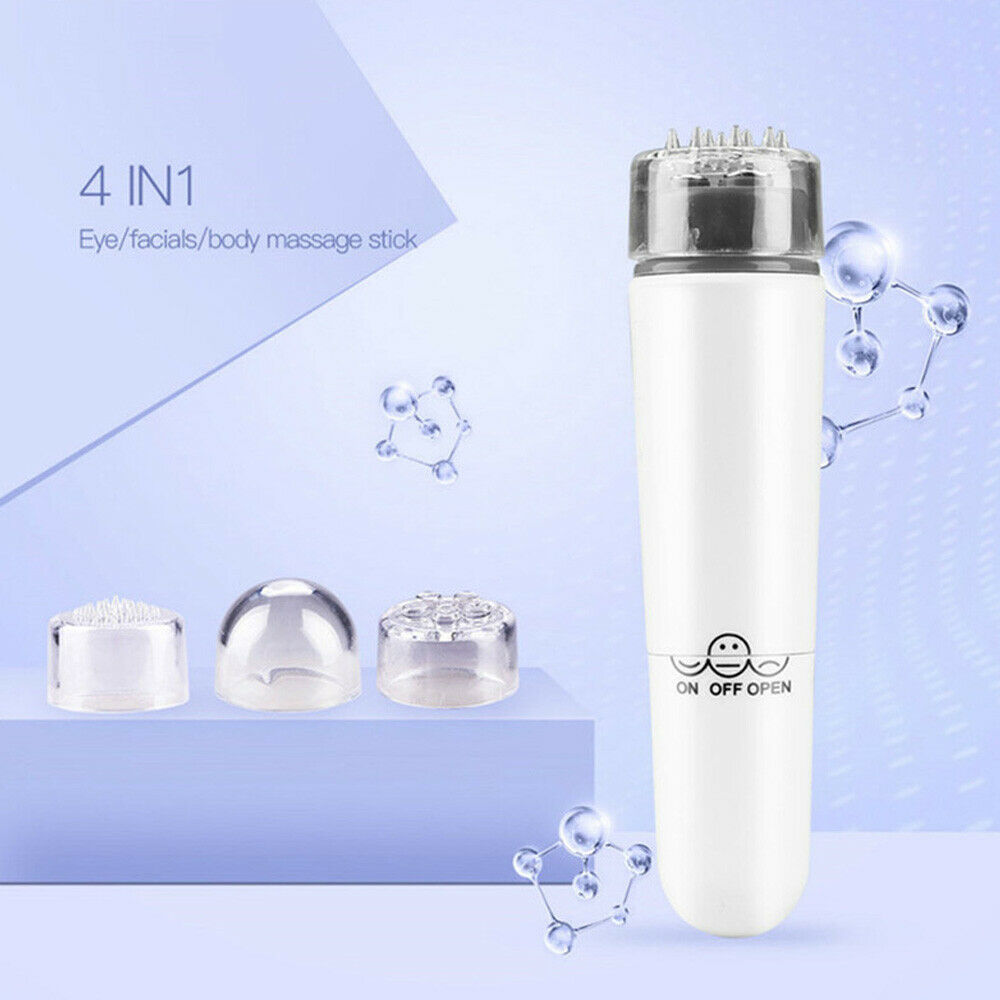 Gậy massage cầm tay đa năng (mặt, mắt, vai, gáy, đầu....) 4 đầu massage (10x2,5cm) - Device Massager Mini 4 Head