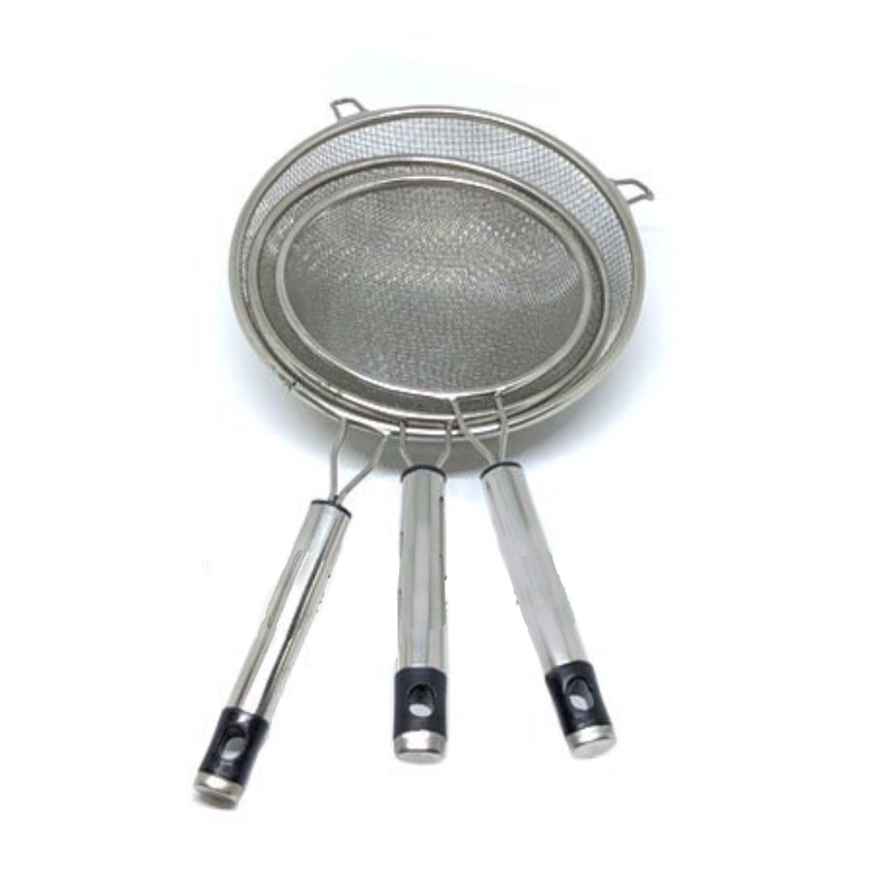 Combo 2 Rây Lọc siêu mịn lọc Cua, Cháo, Sữa hạt 2 Lớp Inox cao cấp 14cm & 18cm - N043