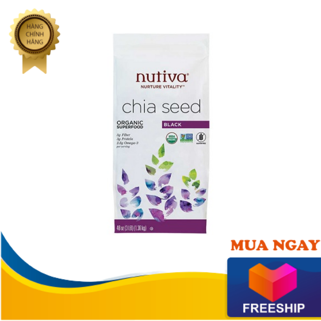 Hạt Chia Seed Nutiva Organic loại 1.36kg của Mỹ